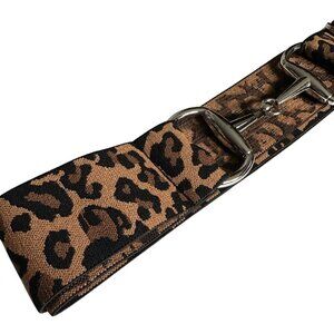 Elastic Silver Horse Bit Belts for Equestrians in Leopard
